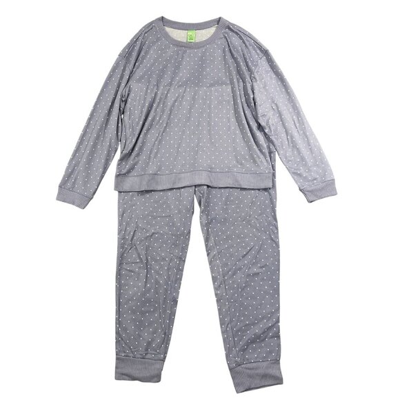NWOT Honeydew Womens XXL Blue Polka Dot Pajama Set With Long Sleeves & Pants - Picture 2 of 6